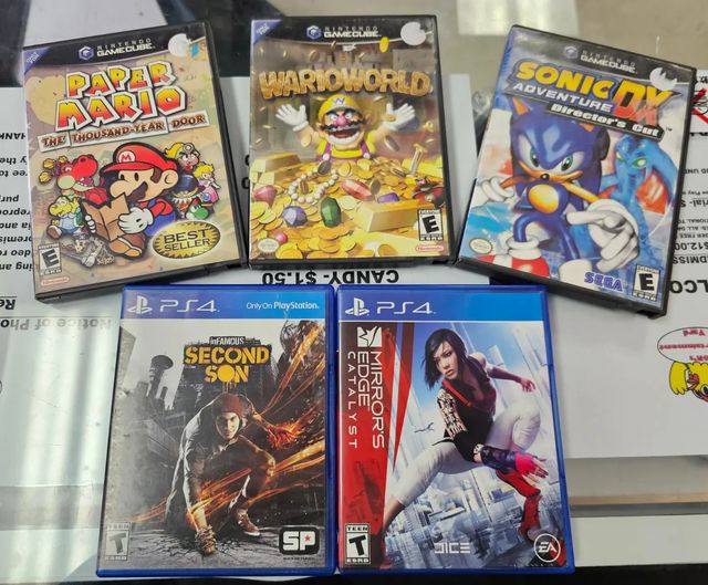Persona, Final Fantasy, Mario, Sonic and Zelda being traded into 6R's entertainment yard.